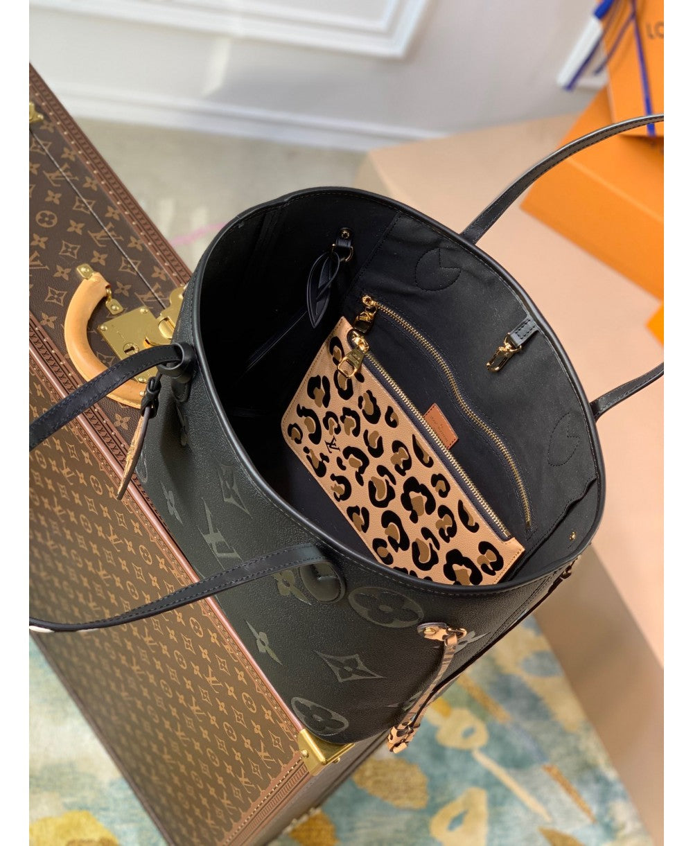 Louis Vuitton Neverfull MM Wild at Heart in Pelle Monogram Empreinte